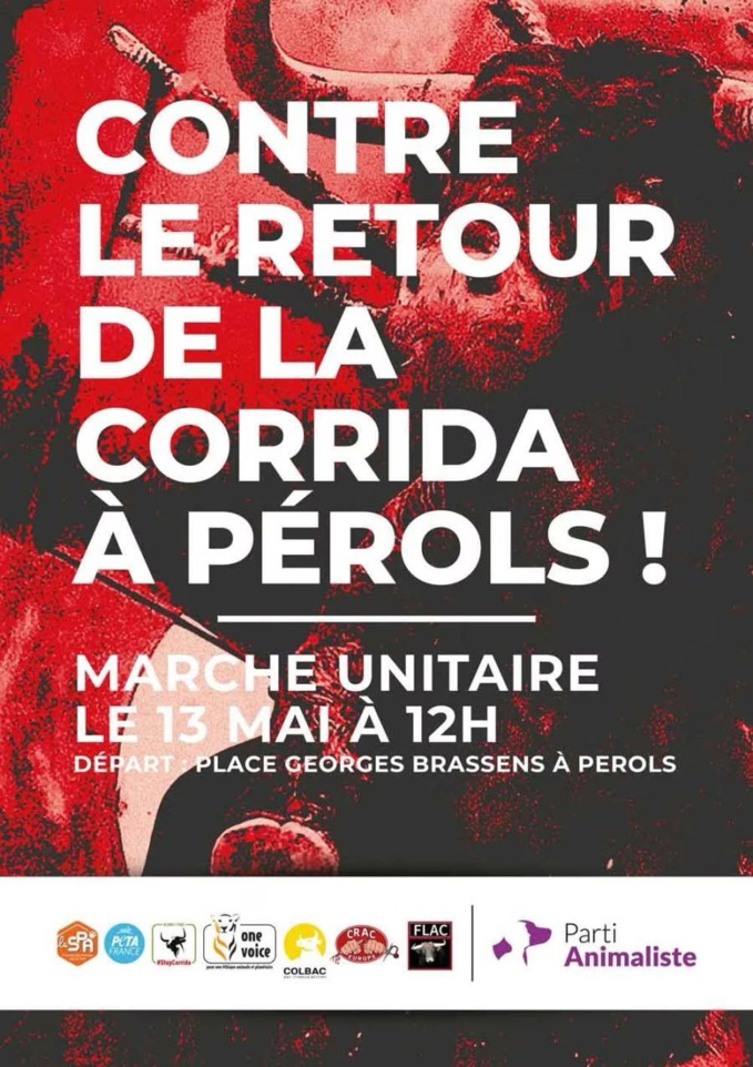 Génération Animal était présent à Perols pour crier non à la corrida !